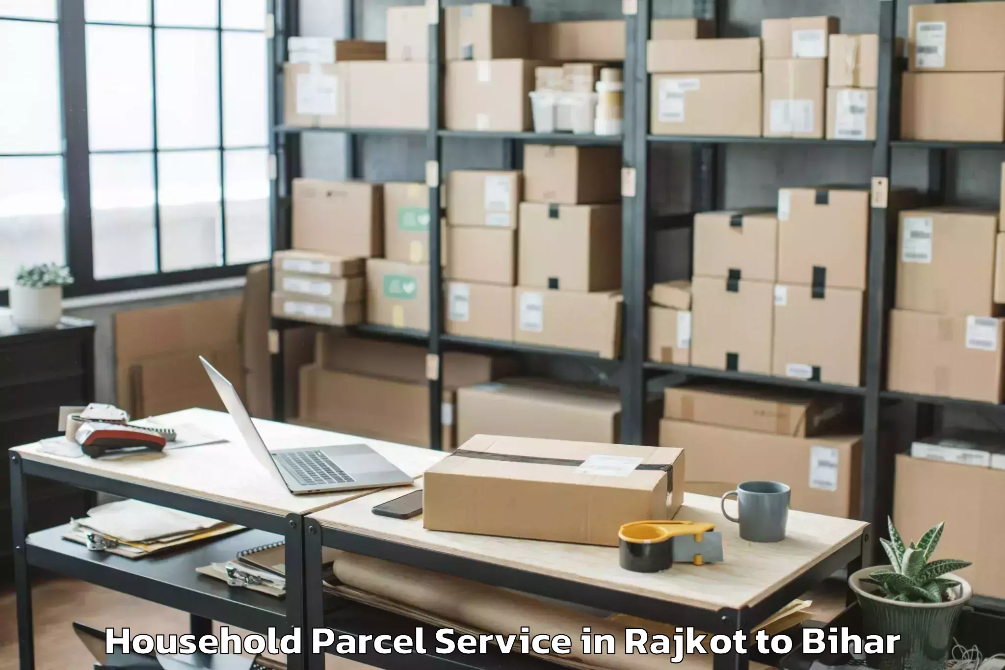 Top Rajkot to Bihar Household Parcel Available